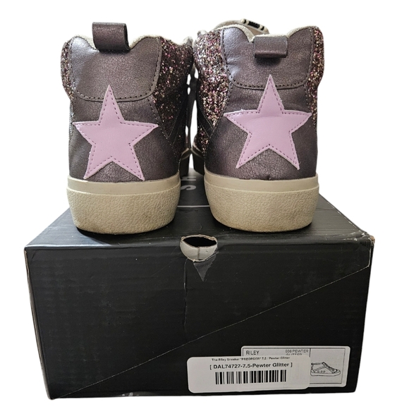 SHUSHOP Sneakers The Riley Pewter Glitter Size 7.5 Worn Once - Picture 4 of 7